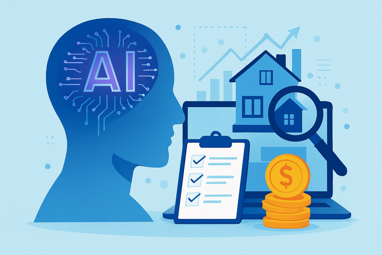 Artificial intelligence processing home loan application data — digital mortgage approval Australia</p>
<p>