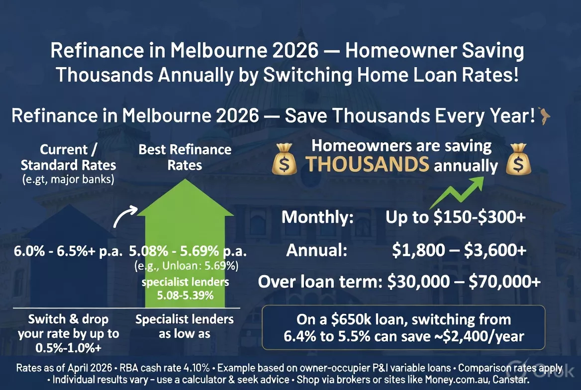 Refinancing 2026 Melbourne — homeowner saving thousands annually by switching home loan rates</p>
<p>